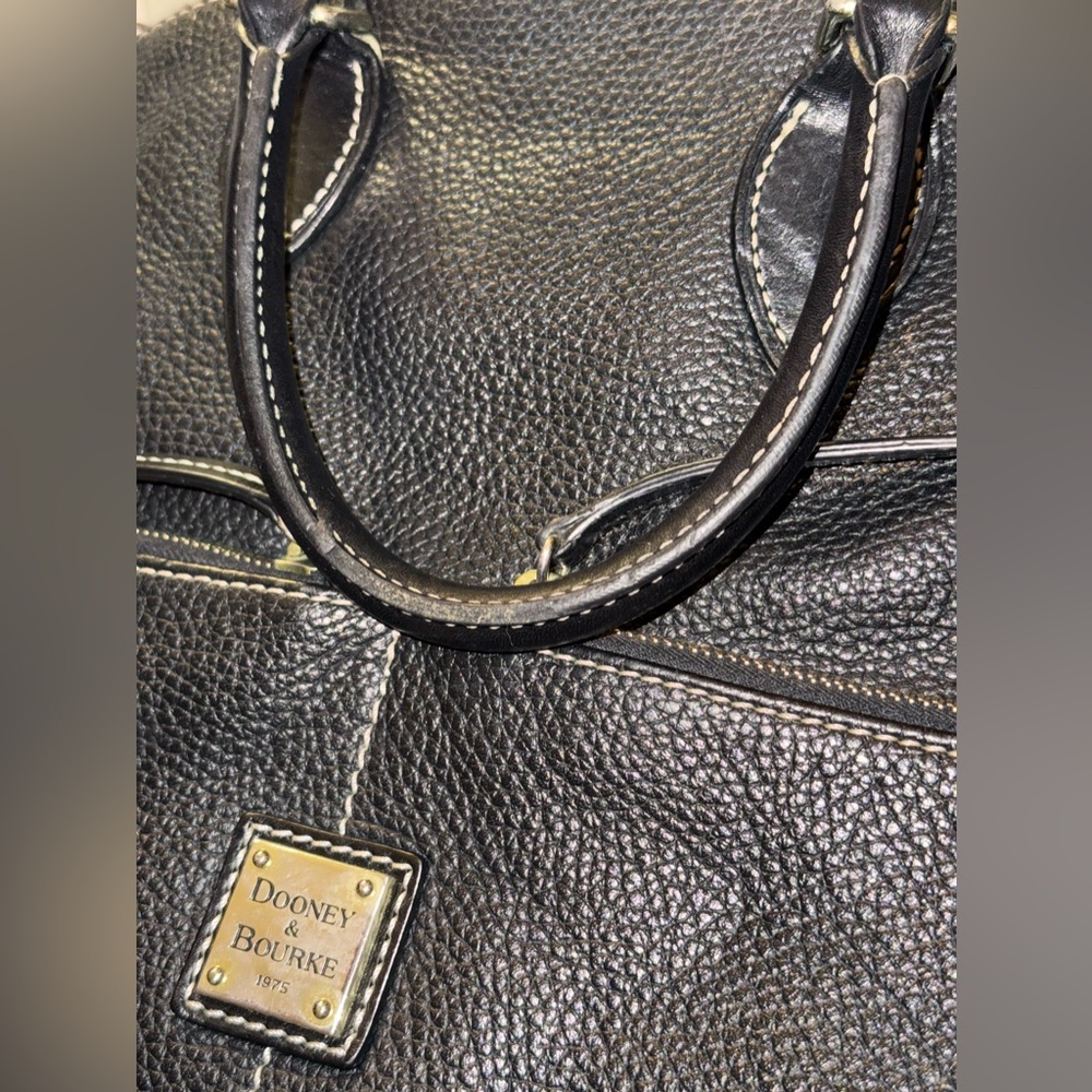 Dooney & Bourke Black Pebbled Leather Satchel - Picture 12 of 16